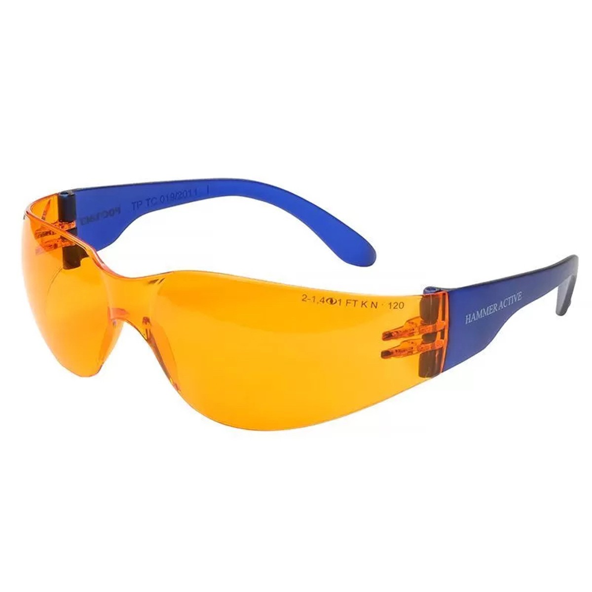 Очки защитные открытые О15 HAMMER ACTIVE Strong Glass светло-оранжевый (2-1,4 PC)