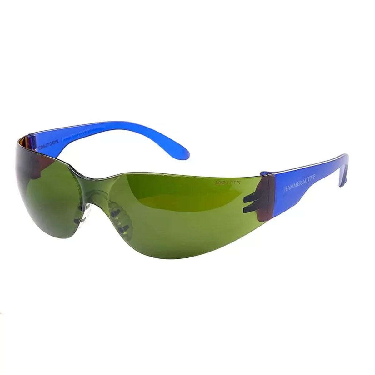 Очки защитные открытые О15 HAMMER ACTIVE Strong Glass зеленый (3 PC) с мягким носоупором